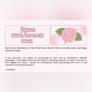 Rehab/Damaged Unlisted Items 🌸✨